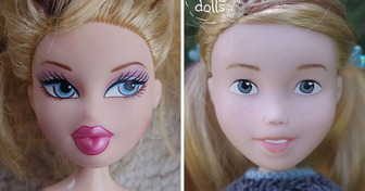 Mama usuwa lalkom makijaż, aby wyglądały bardziej realistycznie (12 zdjęć przed i po)