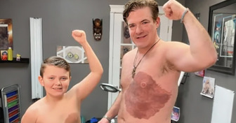 Wspaniały tata odbył 30-godzinną sesję tatuażu, aby jego syn czuł się lepiej ze swoim znamieniem (zdjęcia)