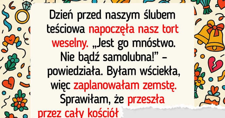 Teściowa zniszczyła nasz drogi tort weselny — ale zemsta była słodka