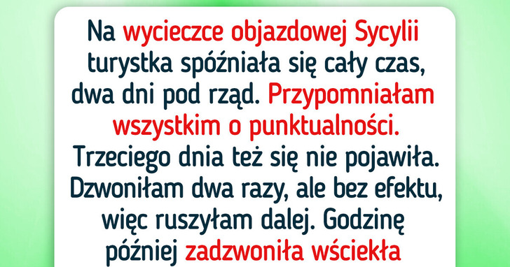 Nie obudziłam turystki — jestem przewodniczką, nie nianią