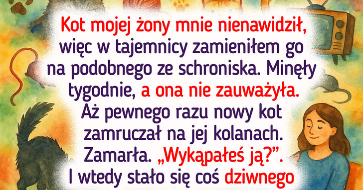 Potajemnie podmieniłem kota mojej żony — zorientowała się dopiero, gdy stało się coś szokującego
