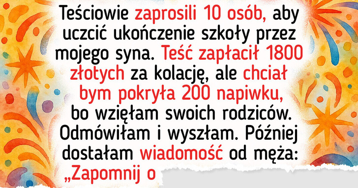 Teściowie zorganizowali kolację i chcieli bym zapłaciła napiwek. Tak być nie może.