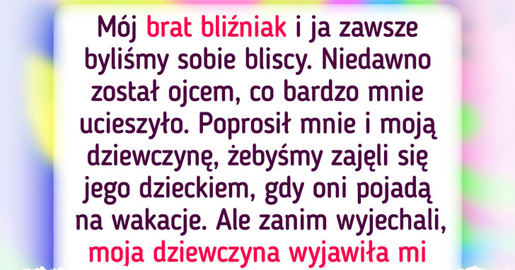 Po odkryciu szokującej tajemnicy nie chcę zajmować się dzieckiem mojego bliźniaka