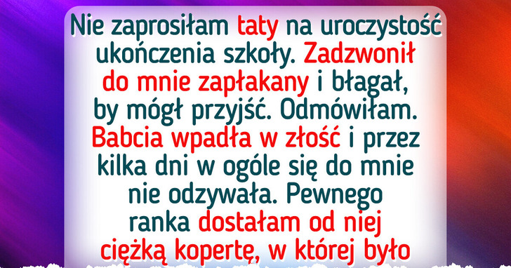 Dzień zakończenia szkoły miał być wyjątkowy, ale ojciec i babcia zmienili go w koszmar