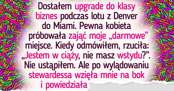 Nie oddałem miejsca w klasie biznes ciężarnej pasażerce — i wybuchła afera