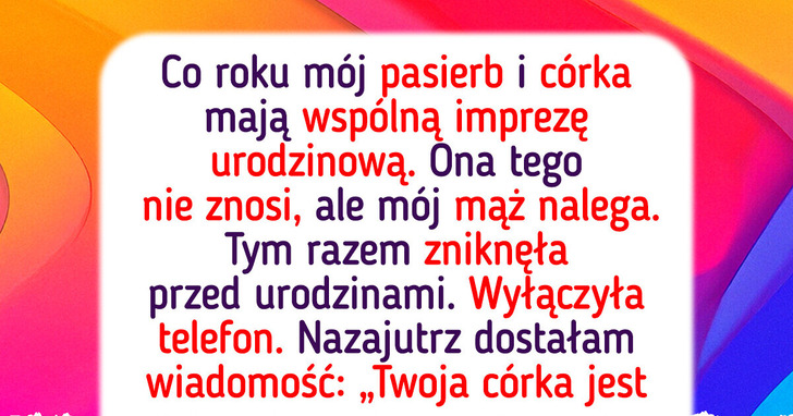 Mąż odmówił zorganizowania przyjęcia urodzinowego mojej córce, żeby zadowolić swojego syna