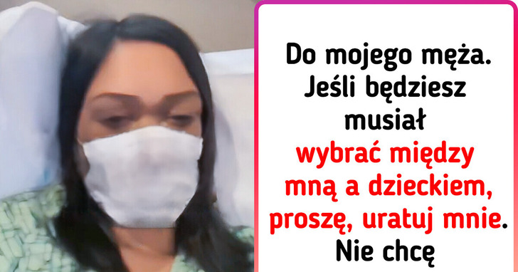 Kobieta prosi męża, by ratował ją zamiast dziecka, czym wywołała dyskusję w mediach społecznościowych