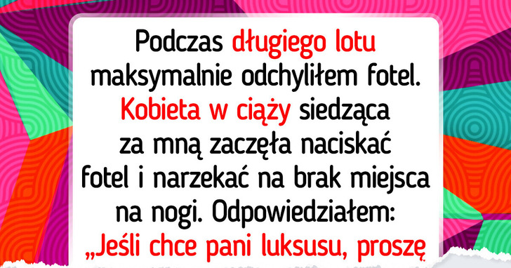 Moja decyzja o odchyleniu fotela w samolocie wywołała spore zamieszanie