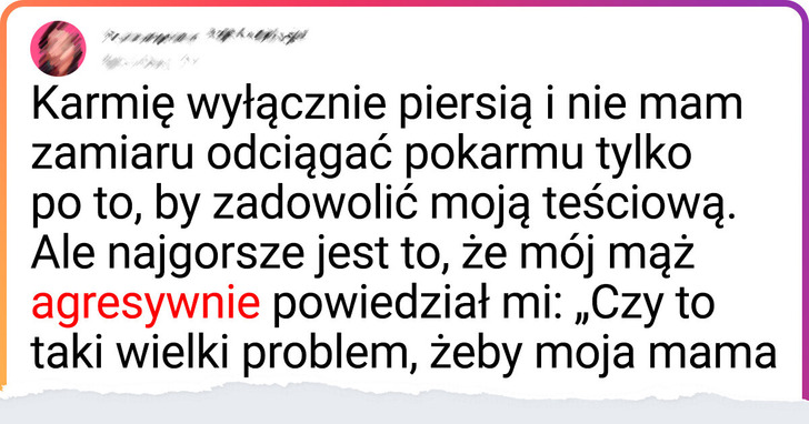 Teściowa zmusza mnie do odciągania pokarmu dla własnej przyjemności