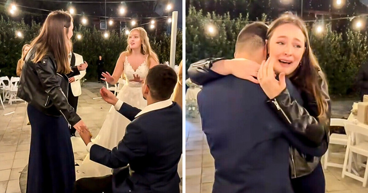 Mężczyzna oświadczył się swojej dziewczynie na weselu znajomych. Reakcje internautów były jednogłośne