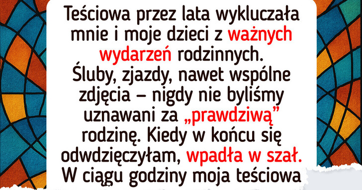 Teściowa uznała, iż nie jesteśmy godni jej rodziny — nie przewidziała konsekwencji
