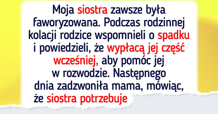 Nie oddam swojej części spadku z powodu rozpadu małżeństwa mojej siostry