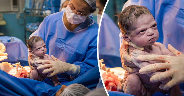 Naburmuszony noworodek szturmem podbija internet