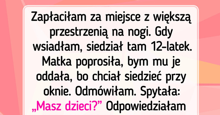 Zdecydowałam się nie oddawać miejsca w samolocie dziecku — i zaczęły się kłopoty