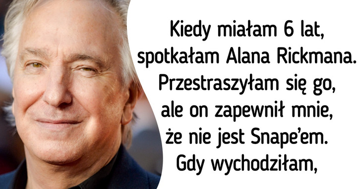 10 poruszających historii o Alanie Rickmanie, które dowodzą, iż był wspaniałym człowiekiem