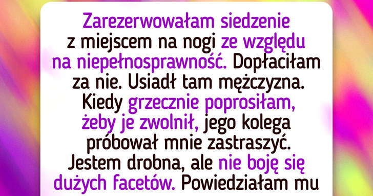 Chciał ukraść moje miejsce, ale gwałtownie tego pożałował
