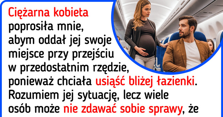 Nie odstąpiłem miejsca w samolocie kobiecie w ciąży