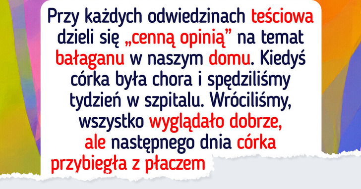 Teściowa zaoferowała pomoc, gdy nasza córka była chora, a potem zdradziła nasze zaufanie