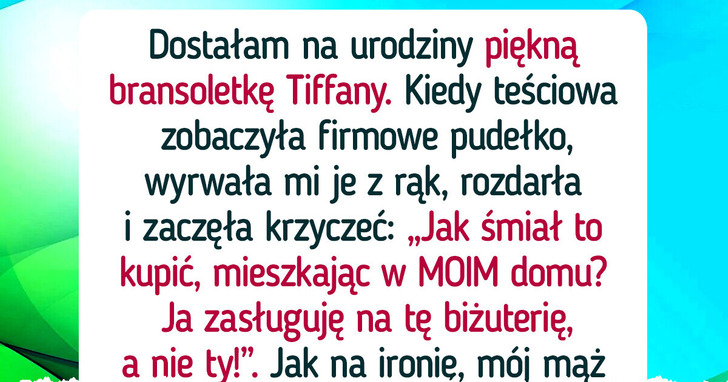Moja teściowa zepsuła moje urodziny i choćby nie przeprosiła