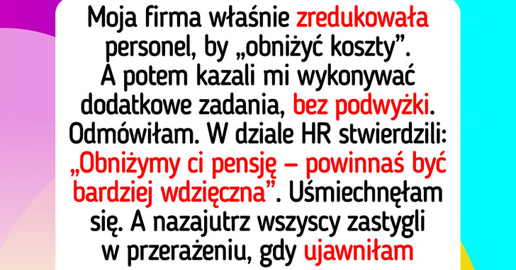 Odmówiłam dodatkowej pracy, a dział kadr w odpowiedzi obniżył mi pensję