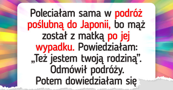 Nie zrezygnuję z miesiąca miodowego przez teściową
