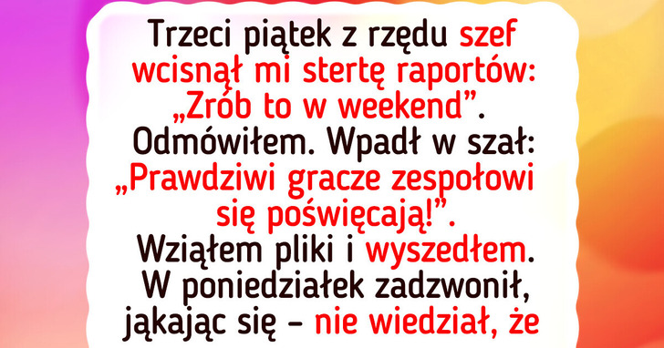 Szef chciał, żebym pracował za darmo. Powiedziałem „nie” — sprawą zajęło się HR