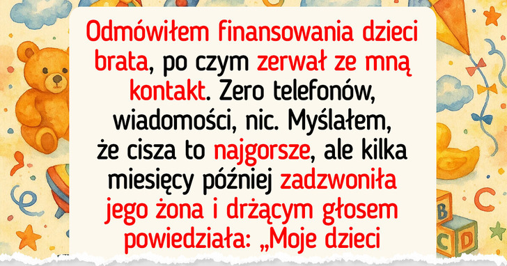 Nie chcę być rodzinnym bankomatem tylko dlatego, iż nie mam dzieci