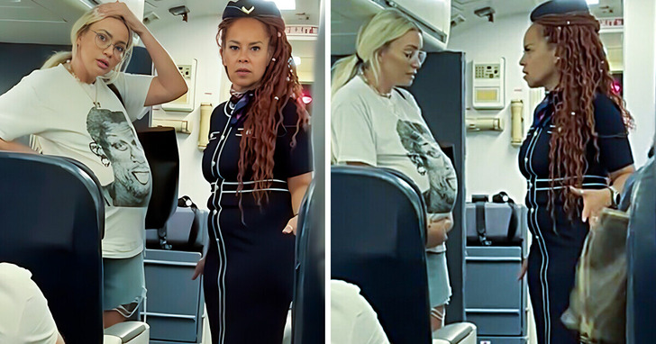 Ciężarna nie zapłaciła, ale żądała miejsca w pierwszej klasie, a pasażer to nagrał