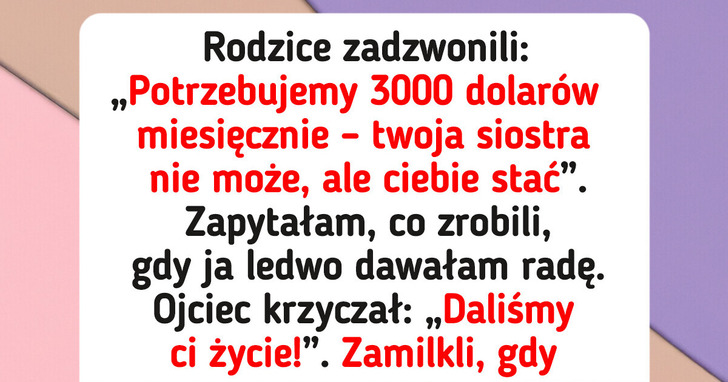 Odmawiam bycia bankomatem rodziny tylko dlatego, iż „odniosłem sukces”