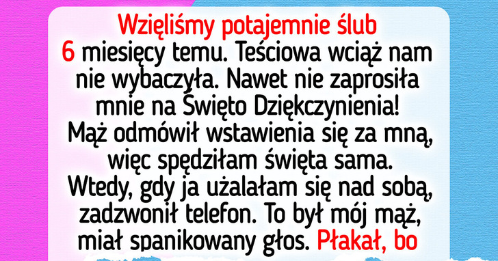 Teściowa nie chciała mnie na święta, ale wszystko było wielką ściemą